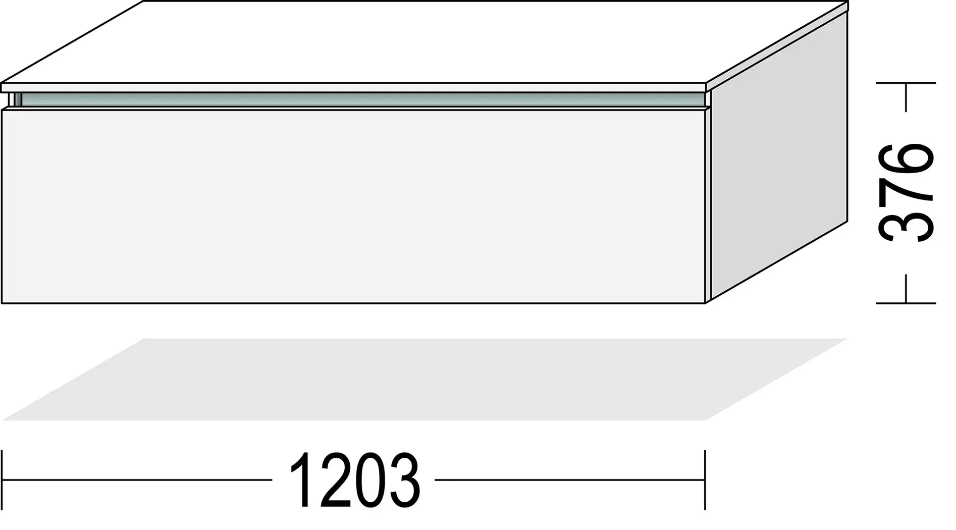 Ixina Meuble Blanc alpin 120 cm 1