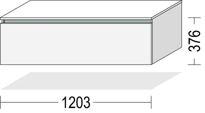 Ixina Meuble Blanc alpin 120 cm 1