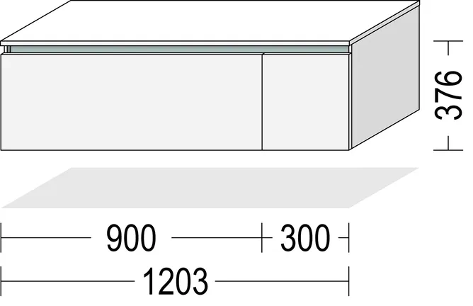 Ixina Meuble Sable fin 120 cm 1
