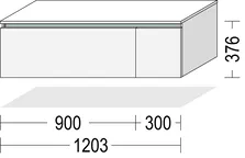 Ixina Meuble Sable fin 120 cm 1